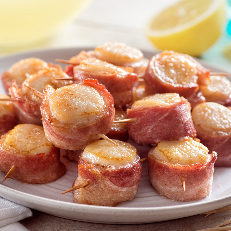 Bacon Wrapped Scallops ,454g